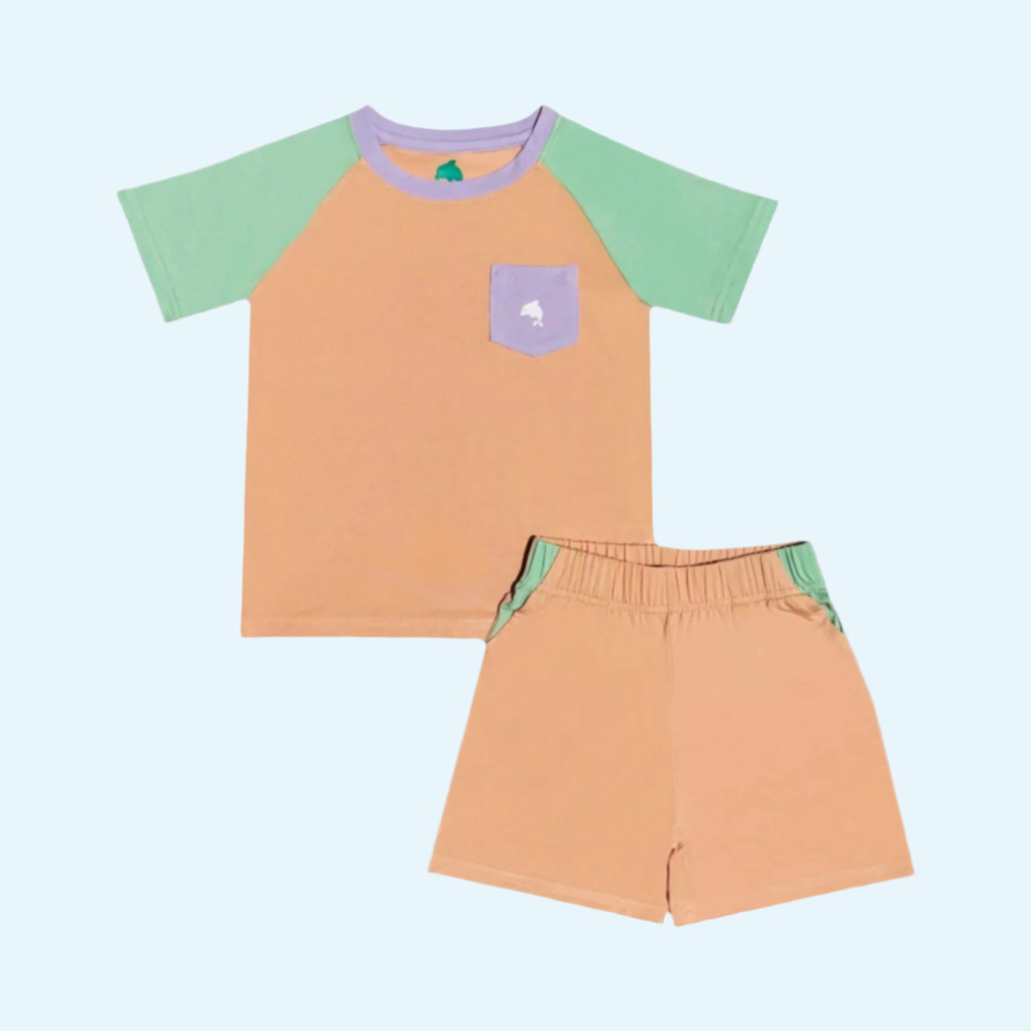 SUNRISE SET - Raglan Sleeve and Short Pant (Peach)