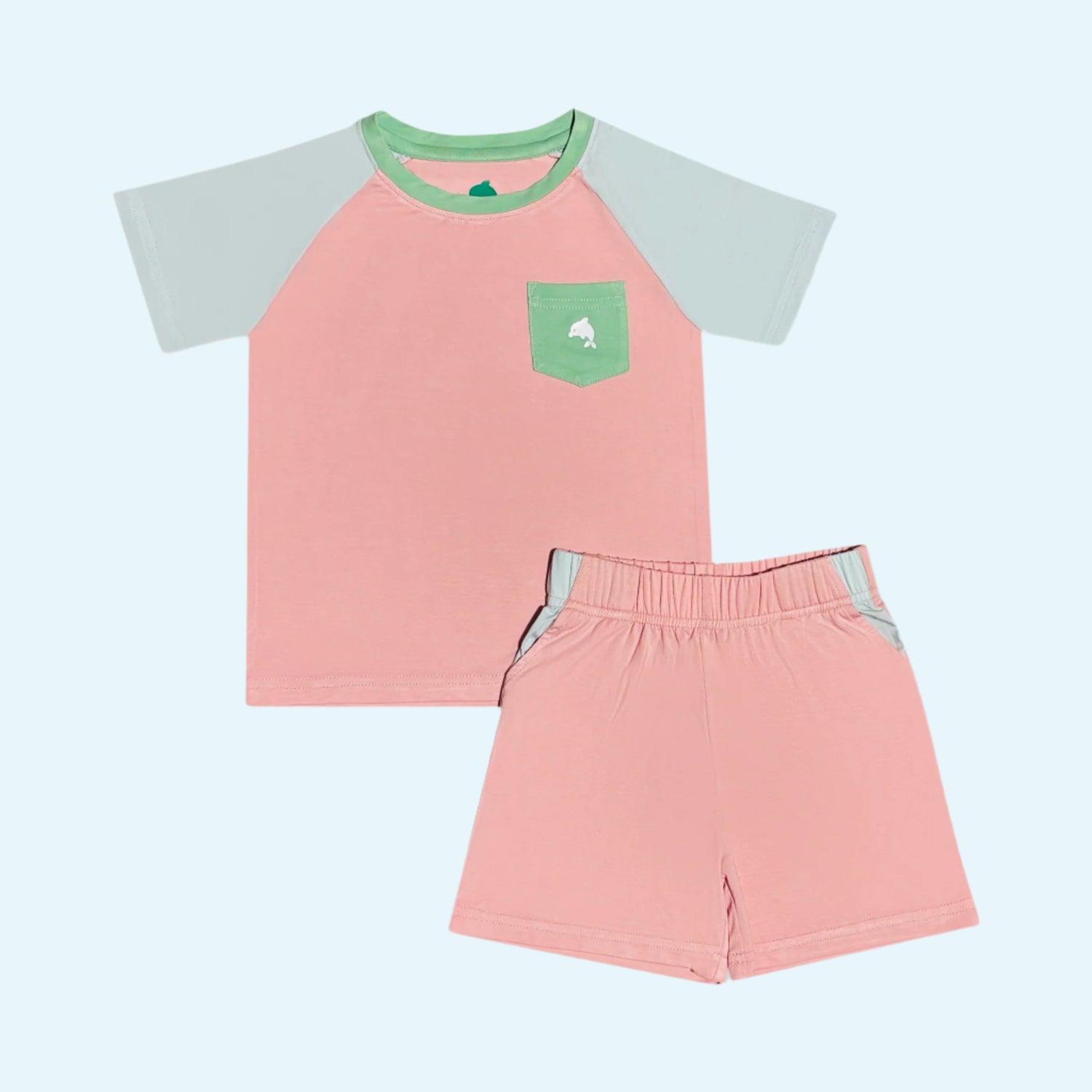 SUNRISE SET - Raglan Sleeve and Short Pant (Pink)